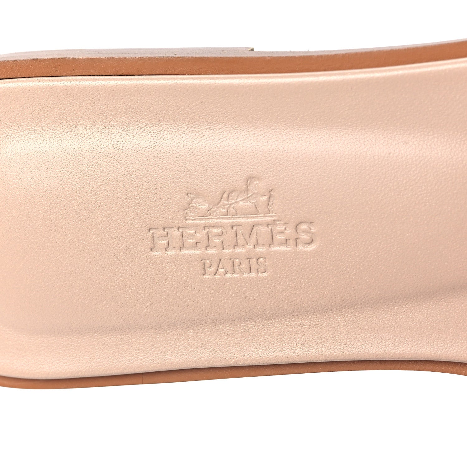Hermes Box Calfskin Oran Sandals 37 Bois De Santal 8 of 8