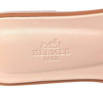 Hermes Box Calfskin Oran Sandals 37 Bois De Santal 8 of 8