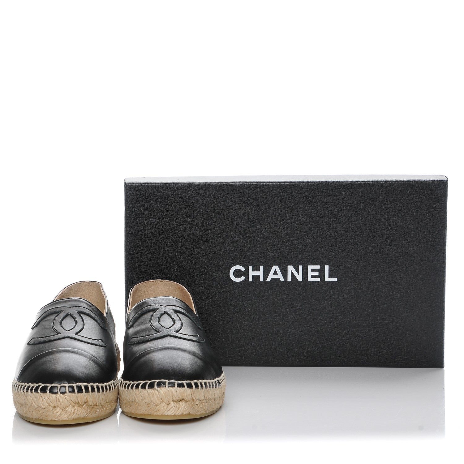Chanel Lambskin CC Espadrilles 41 Black 10 of 10