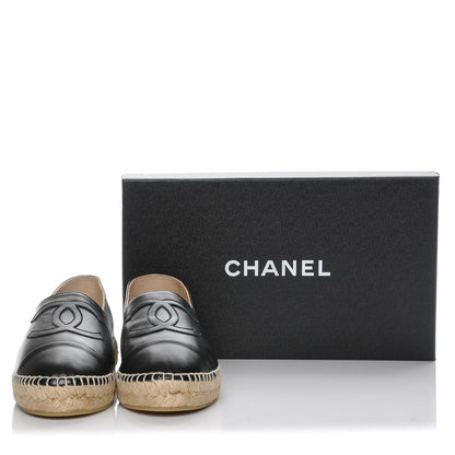 Chanel Lambskin CC Espadrilles 41 Black 10 of 10