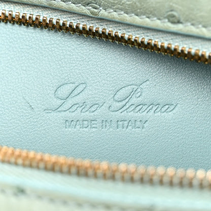 Loro Piana Ostrich L19 Extra Pocket Pouch Light Blue 6 of 9