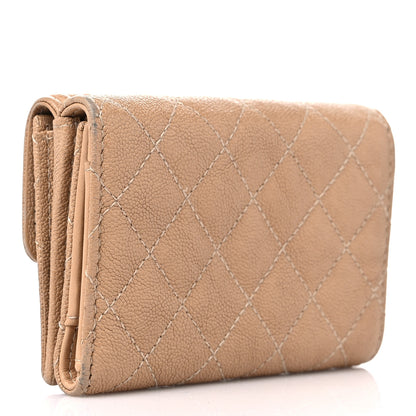 Chanel Caviar Quilted Small Boy Flap Wallet Beige 3 of 13