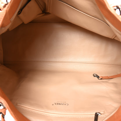 Chanel Calfskin Large East West Modern Chain Tote Dark Beige 5 of 10