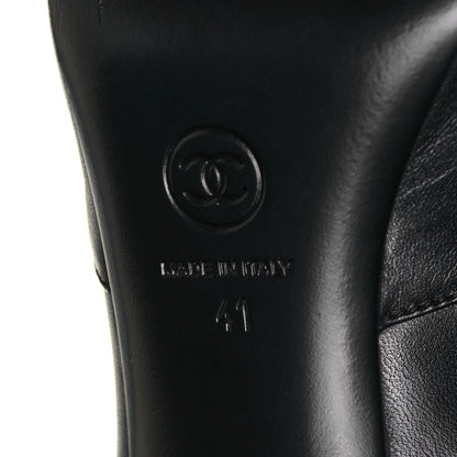 Chanel Lambskin Grosgrain Cap Toe Short Ankle Boots 41 Black 6 of 10