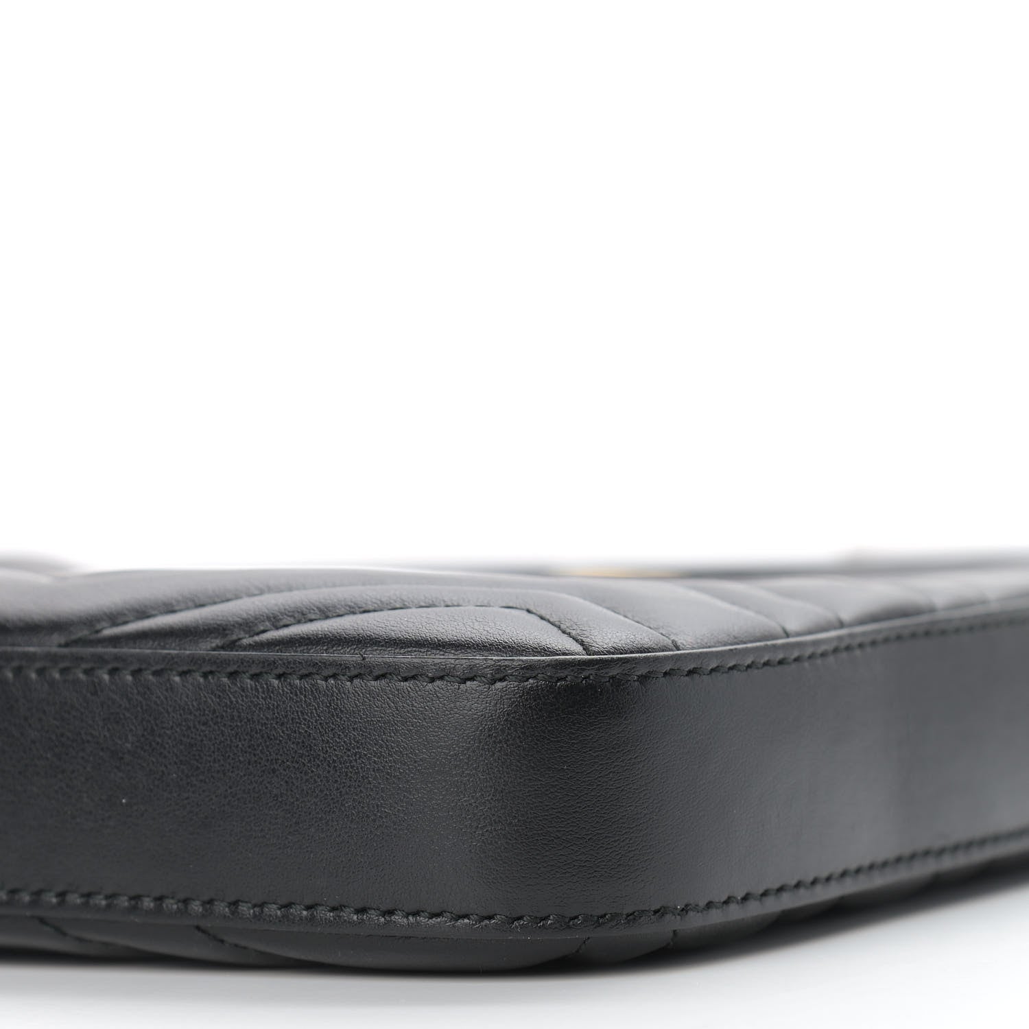 Gucci Calfskin Matelasse GG Marmont Flat Messenger Bag Black 9 of 10