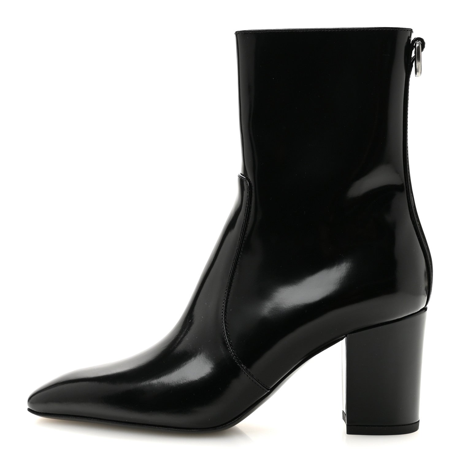 Saint Laurent Vitello Marilyn Betty 70 Ankle Zip Boots 35 Black 1 of 9