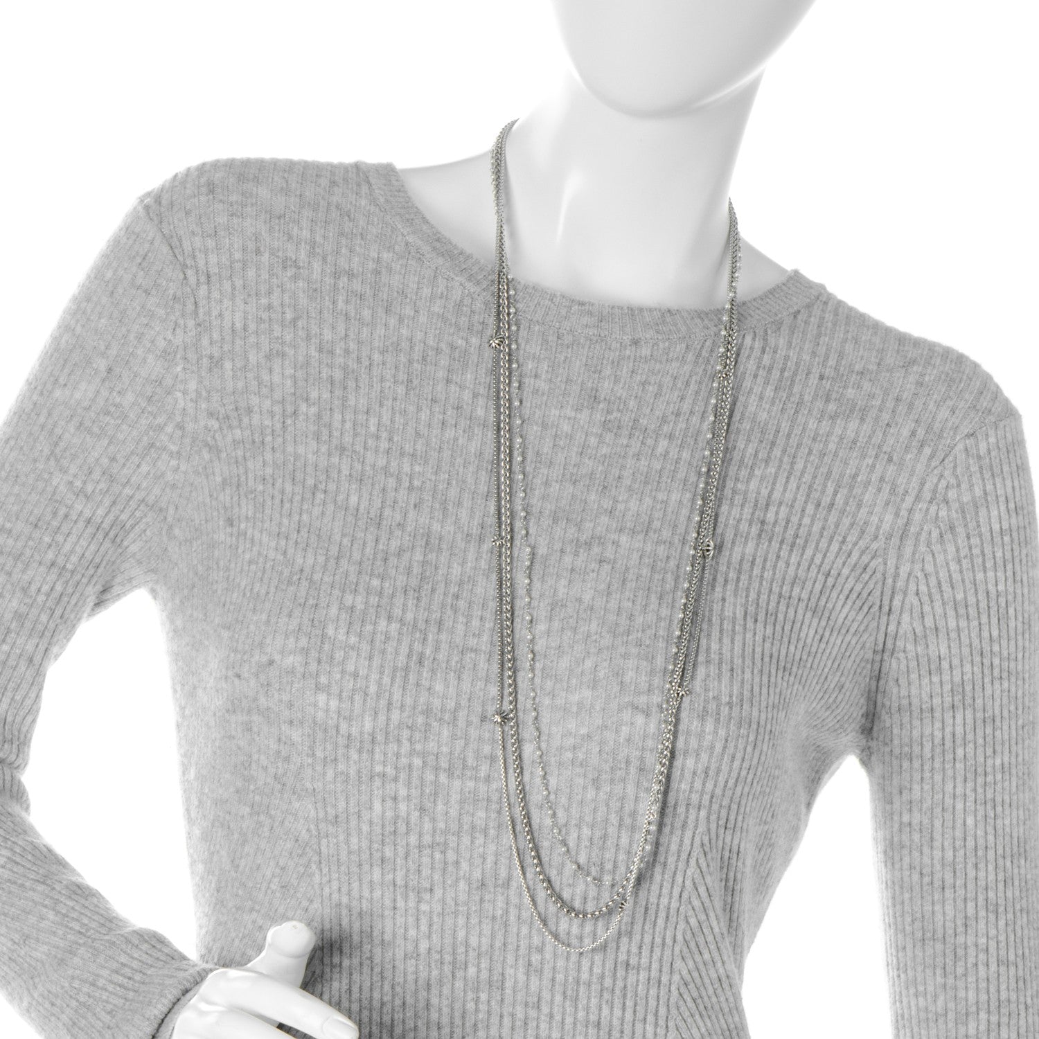 David Yurman Sterling Silver Pearl 10mm Starburst Chain Necklace 2 of 5
