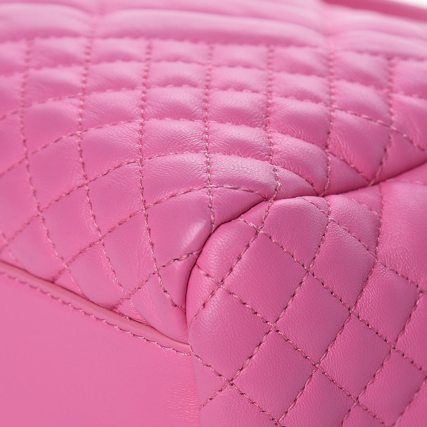Nappa Quilted Icon Bowler Pink