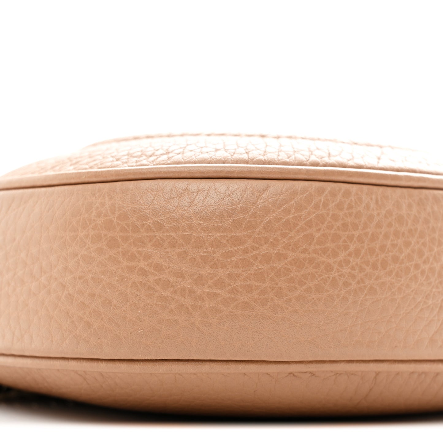 Pebbled Calfskin Mini Soho Chain Bag Camelia