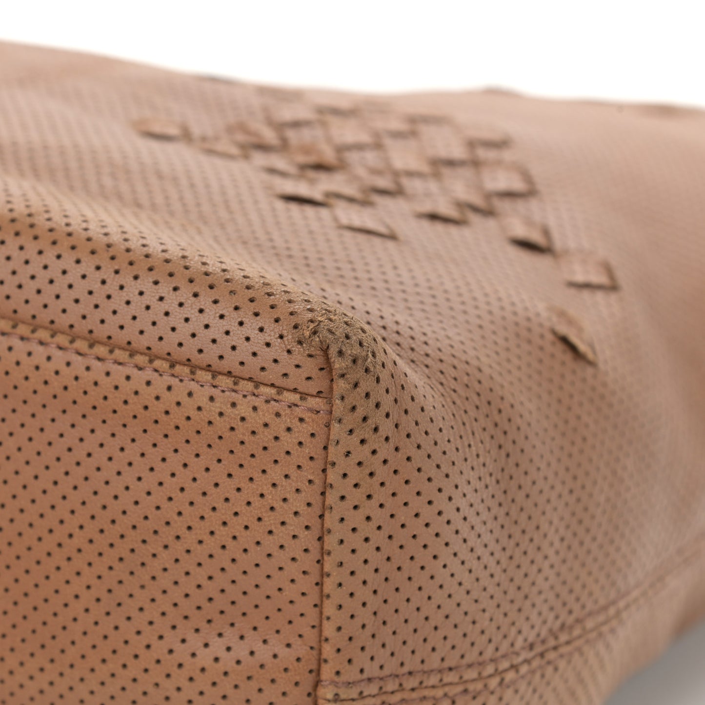 Nappa Intrecciato Perforated Regent Tote Noce