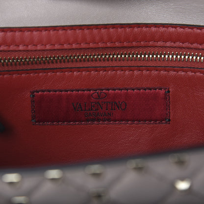 Valentino Garavani Lambskin Rockstud Spike Wallet on Chain Poudre 5 of 10