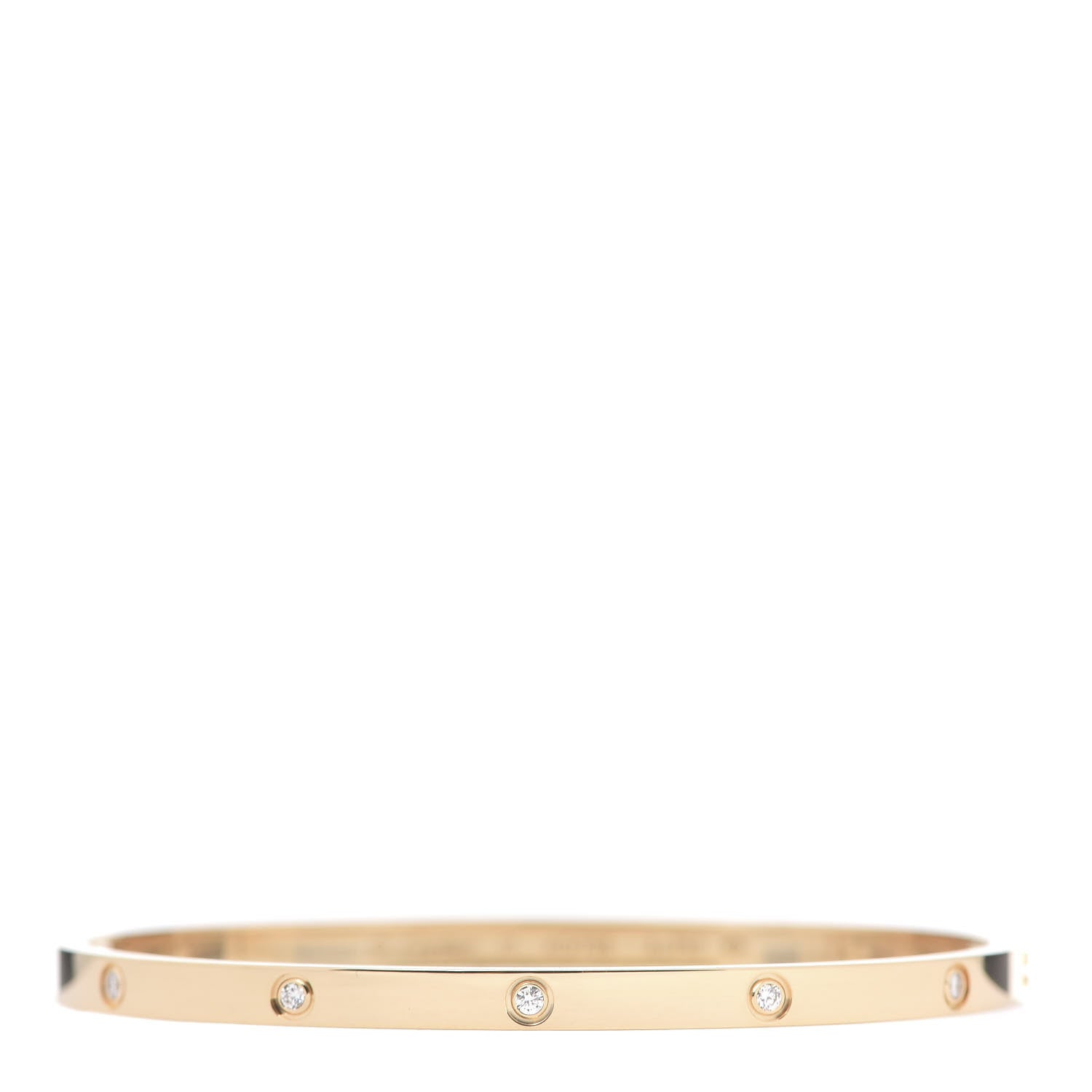 Cartier 18K Yellow Gold 10 Diamond Small LOVE Bracelet 17 3 of 7
