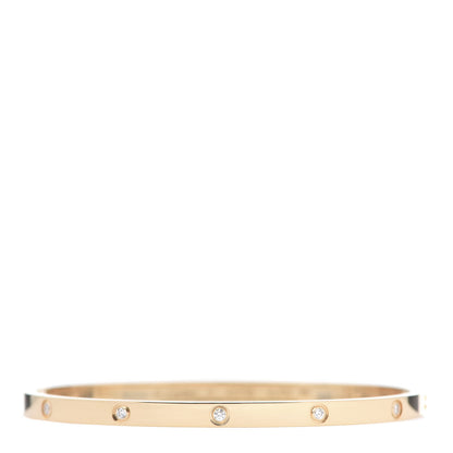 Cartier 18K Yellow Gold 10 Diamond Small LOVE Bracelet 17 3 of 7