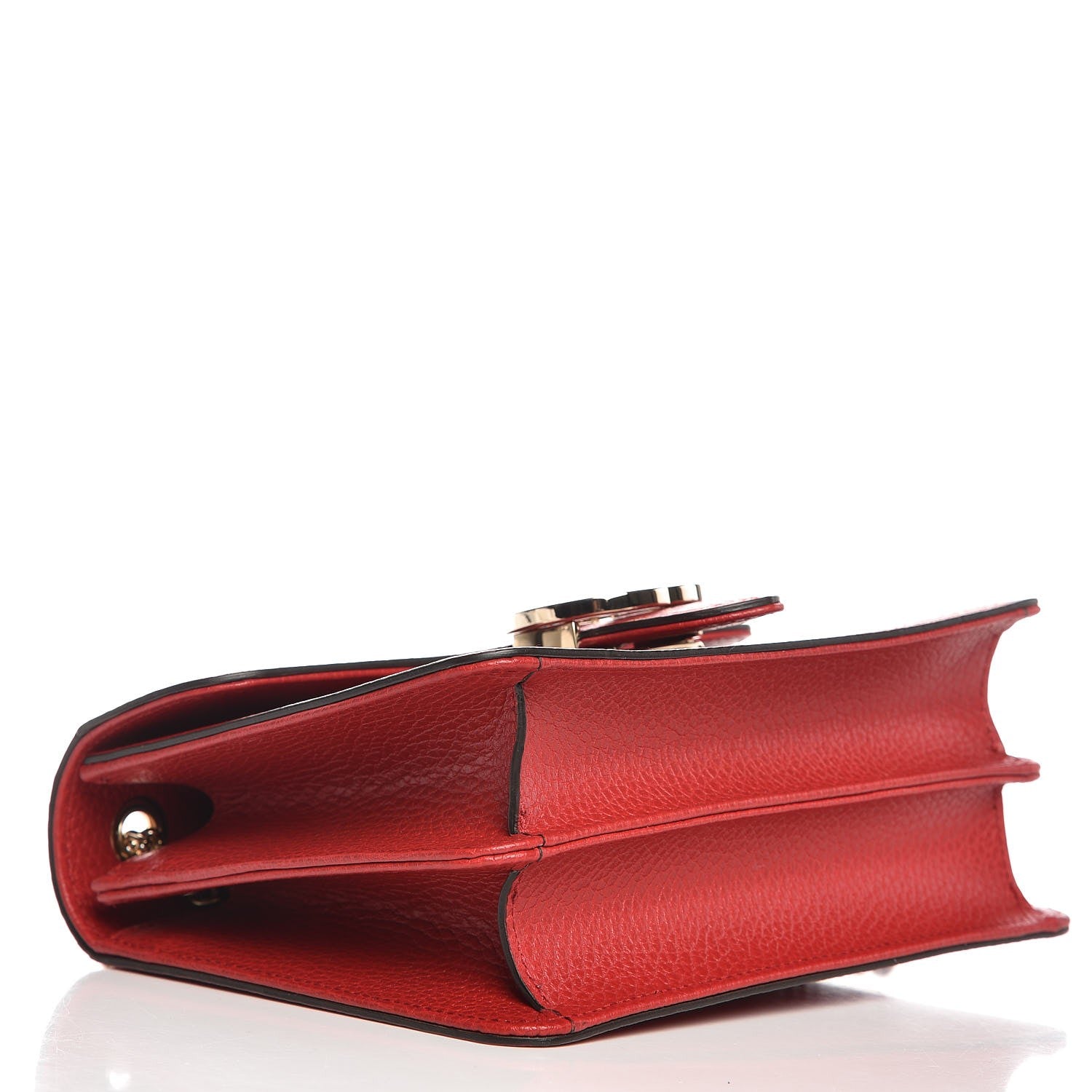 Gucci Dollar Calfskin Small Interlocking G Shoulder Bag Red 4 of 7