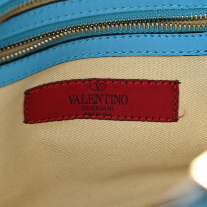 Valentino Garavani Vitello Small Rockstud Double Handle Tote Parrot 6 of 10