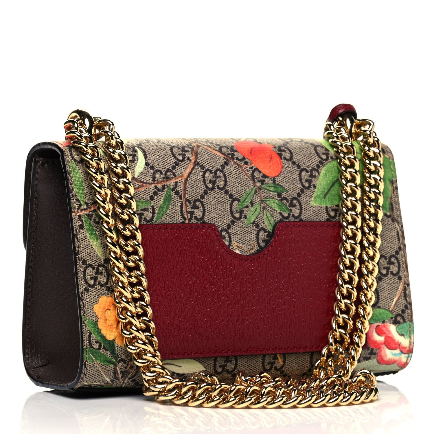 Gucci GG Supreme Monogram Tian Small Padlock Shoulder Bag Beige Multicolor New Acero 3 of 9
