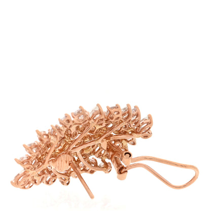 Parker & West by FASHIONPHILE 18K Rose Gold Pink Diamond Cluster Earrings 4 of 5