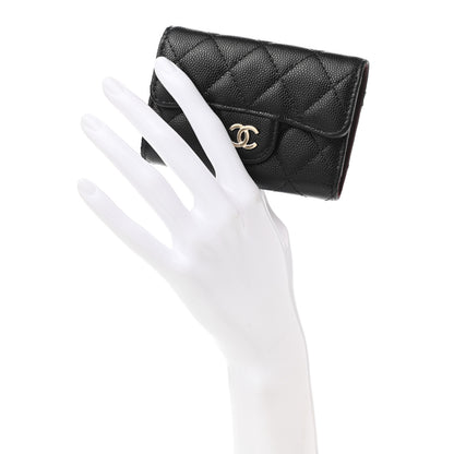 Chanel Caviar Quilted Classic 4 Key Holder Wallet Black 2 of 10