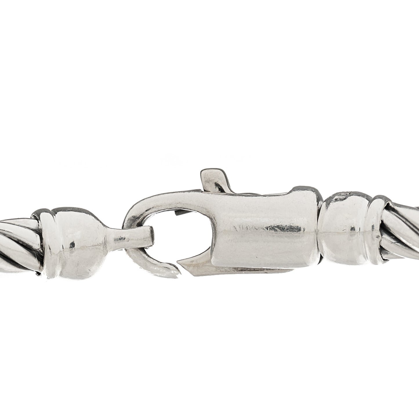 Sterling Silver 18K Yellow Gold Diamond 3mm Cable Classics Two Station Bracelet