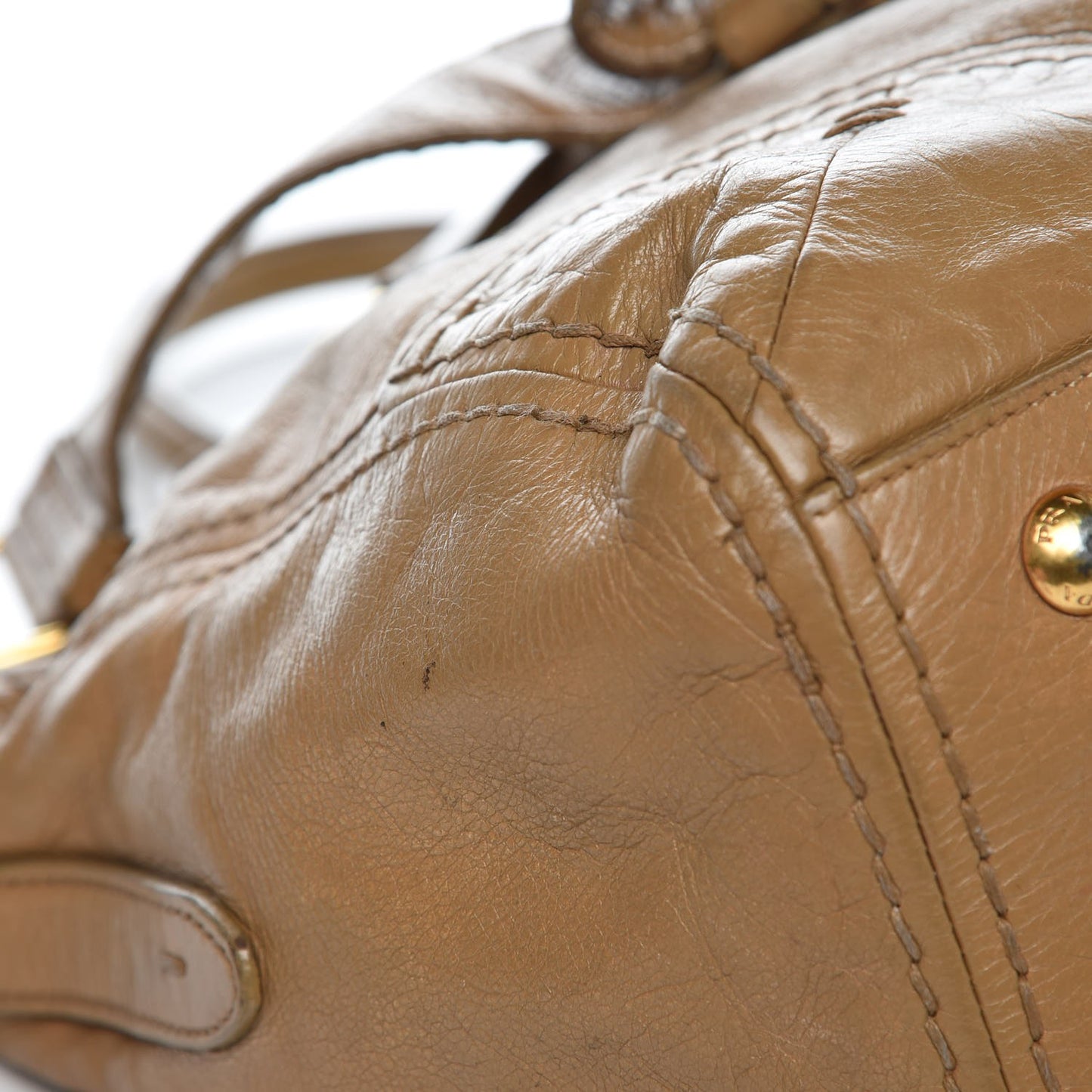 Vitello Shine Shopping Satchel Giunco