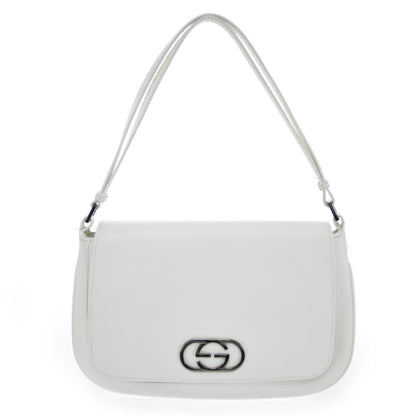 Gucci Leather Flap Bag White 1 of 7