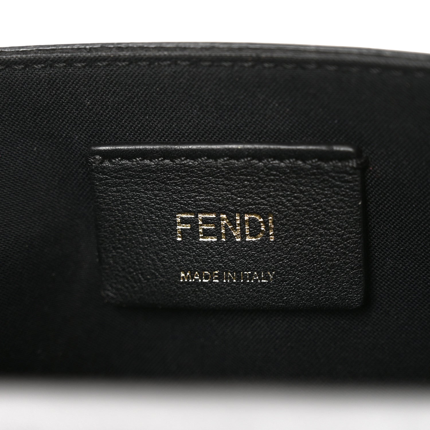 Fendi Vitello Liberty F is Fendi Bi-Color FF 1974 Embossed Envelope Belt Bag Maya Black 5 of 9
