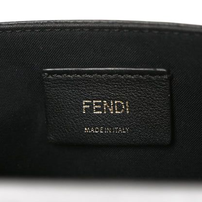 Fendi Vitello Liberty F is Fendi Bi-Color FF 1974 Embossed Envelope Belt Bag Maya Black 5 of 9