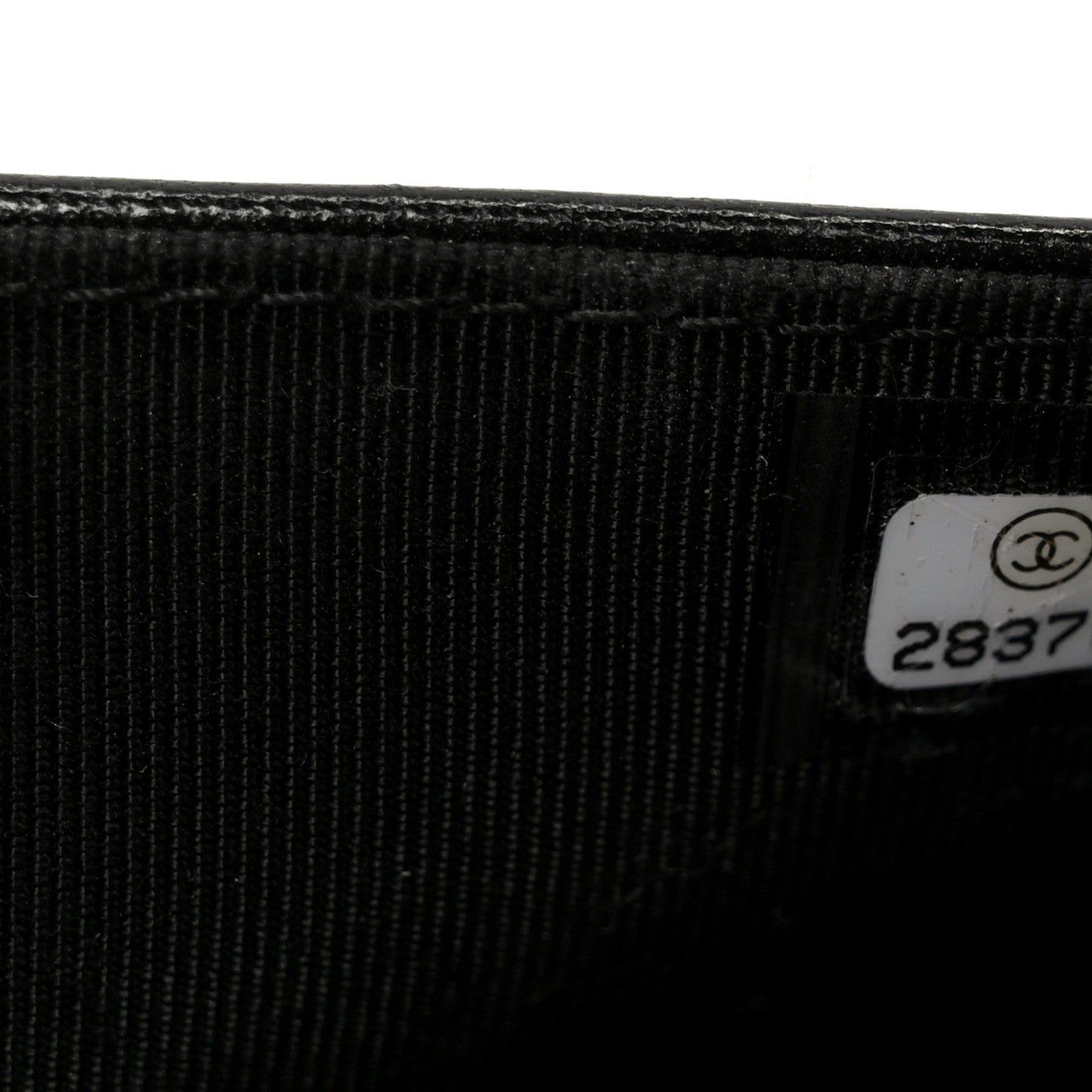 Chanel Lambskin Chevron Quilted Wallet On Chain WOC Black 8 of 11
