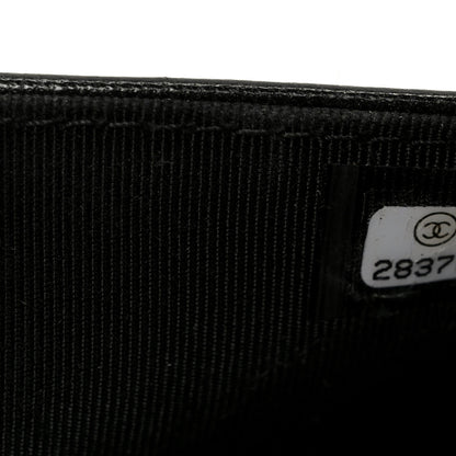 Chanel Lambskin Chevron Quilted Wallet On Chain WOC Black 8 of 11