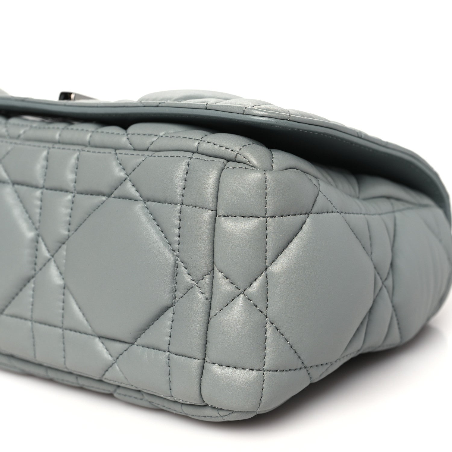 Christian Dior Calfskin Macrocannage Medium Caro Bag Iron Grey 10 of 10