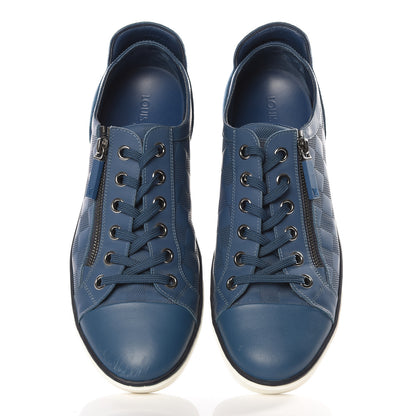 Louis Vuitton Damier Challenge Zip Up Sneakers 7.5 Blue 4 of 12