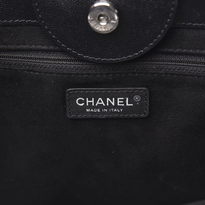 Chanel Caviar Medium Studded Deauville Tote Black 6 of 12