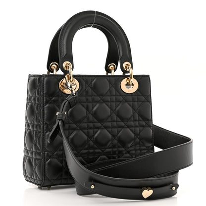 Christian Dior Lambskin Cannage Small My ABCDior Lady Dior Black 3 of 11