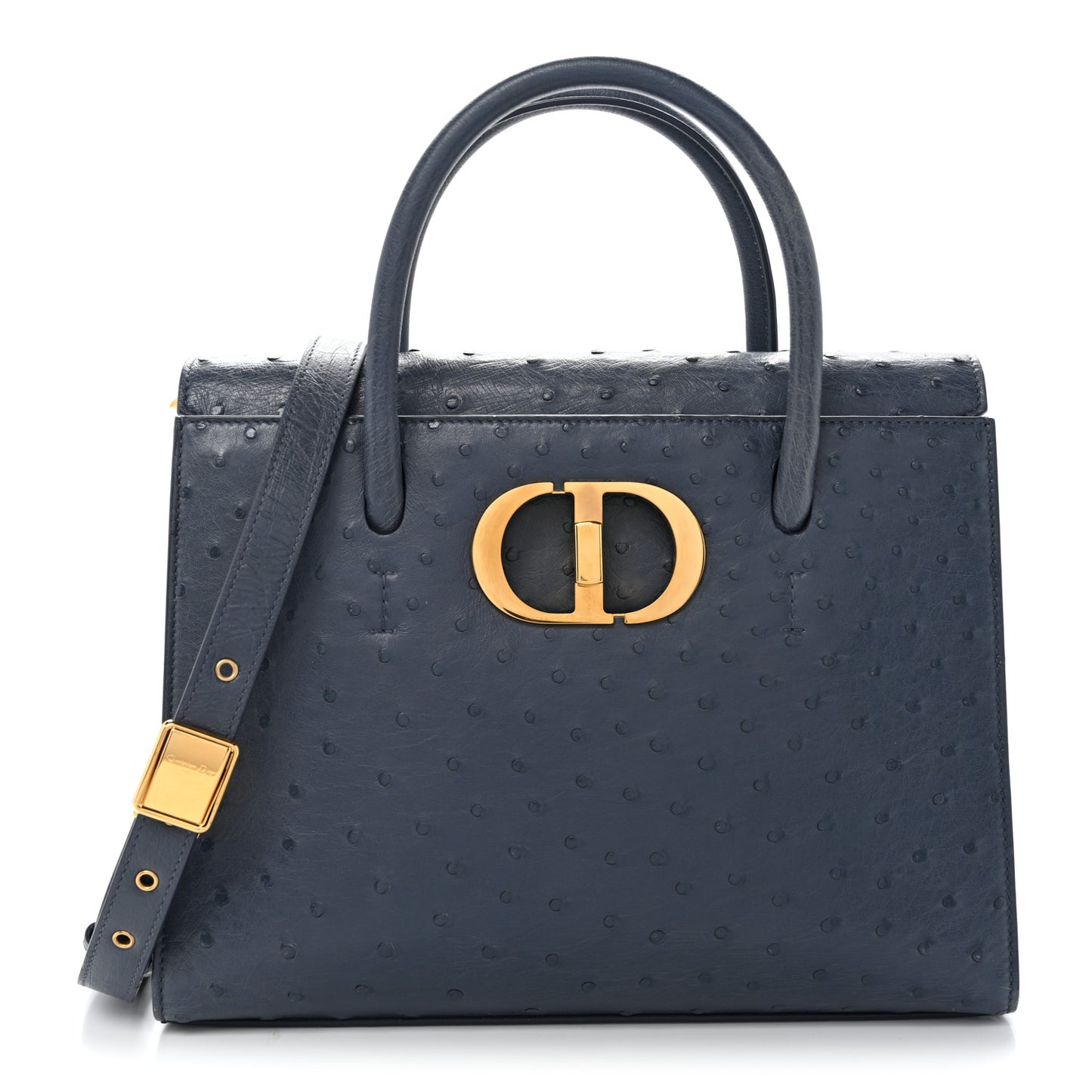 Ostrich Large St. Honore Tote Dark Denim