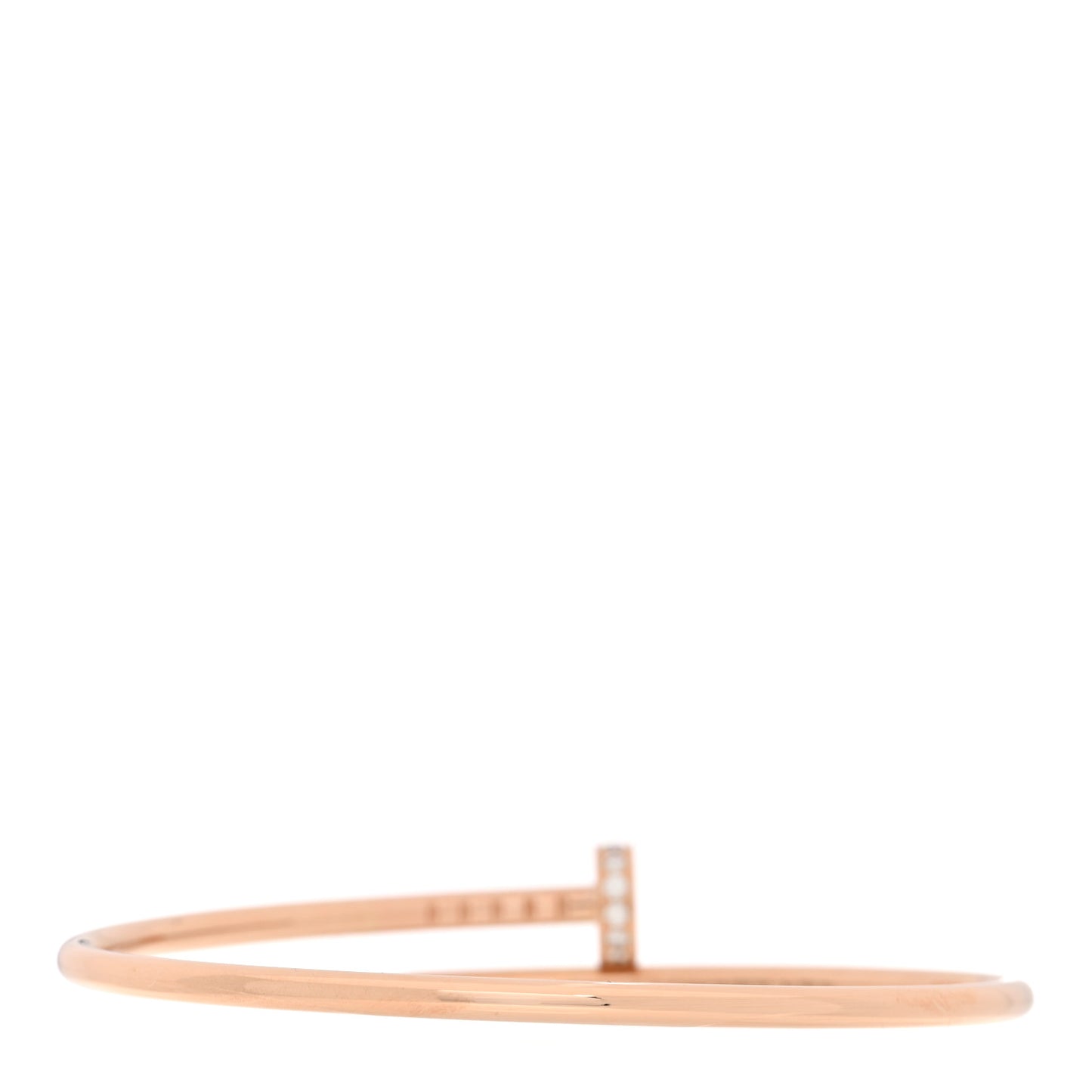 18K Pink Gold Diamond Small Juste Un Clou Bracelet 15