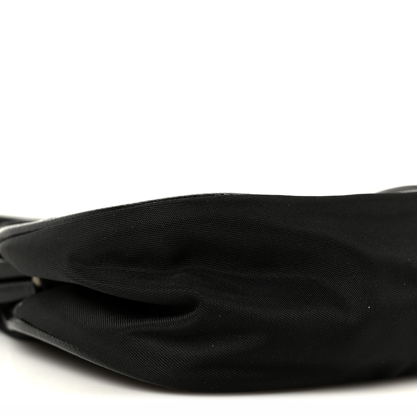 Tessuto Nylon Kisslock Shoulder Bag Black Black