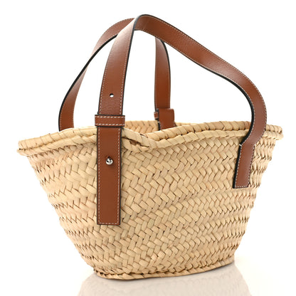 Loewe Raffia Small Basket Tote Bag Natural Tan 3 of 8