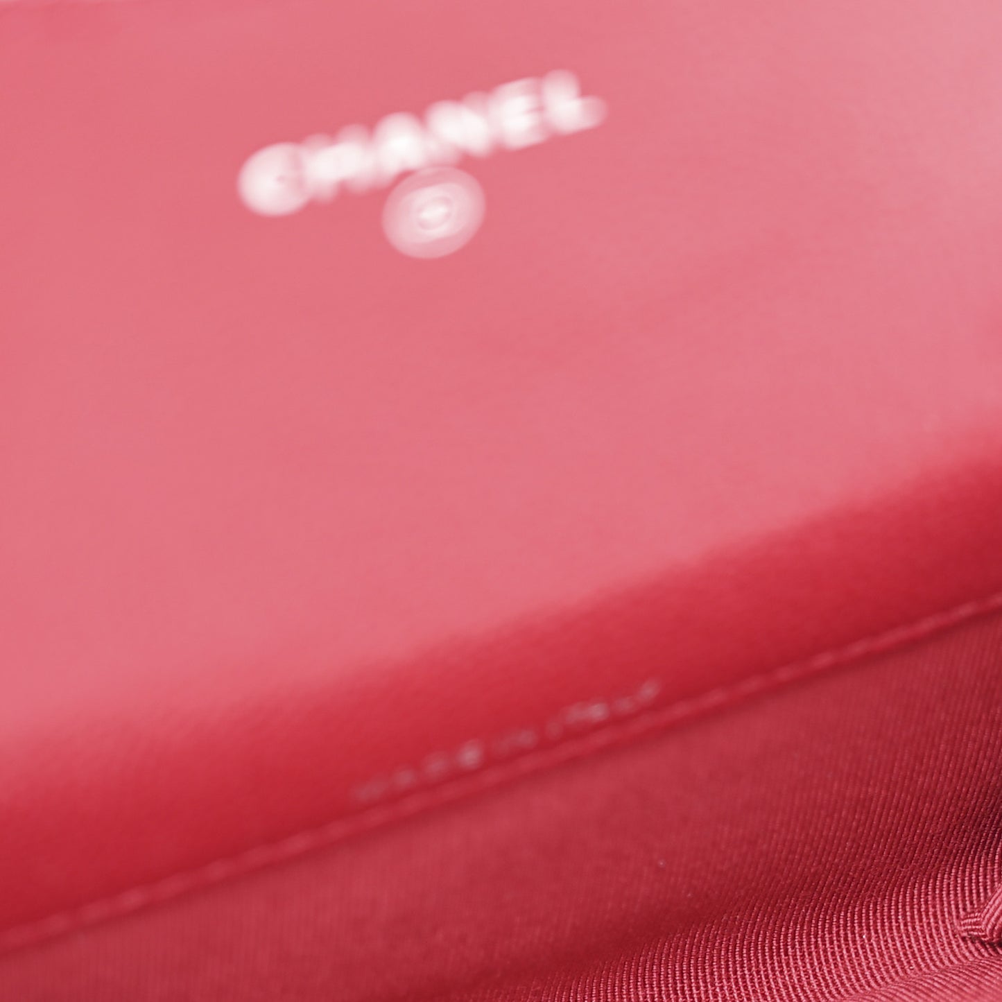 Caviar Quilted Flap Card Holder Wallet Dark Pink