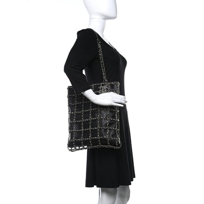 Chanel Lambskin Large Shopping Chain Tote Black 2 of 11