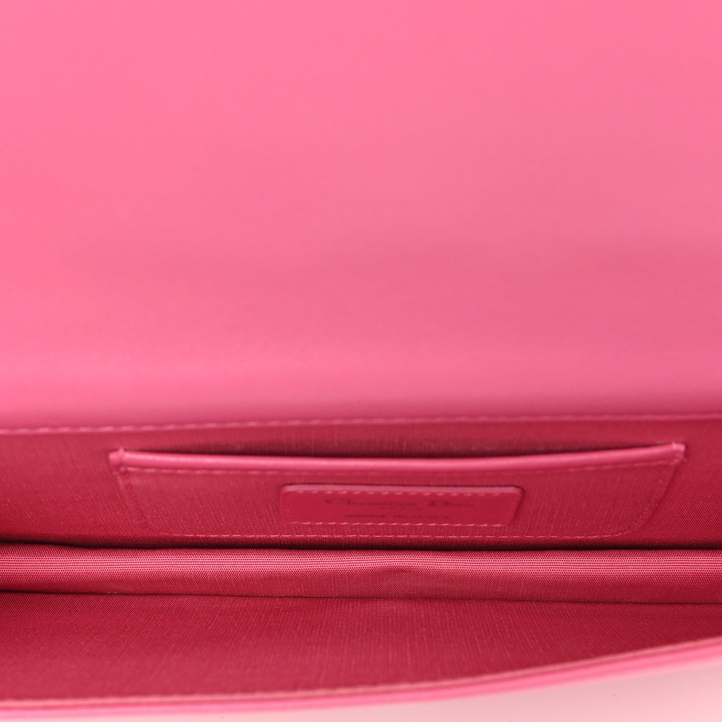 Lambskin Cannage Lady Dior Convertible Clutch Fuchsia