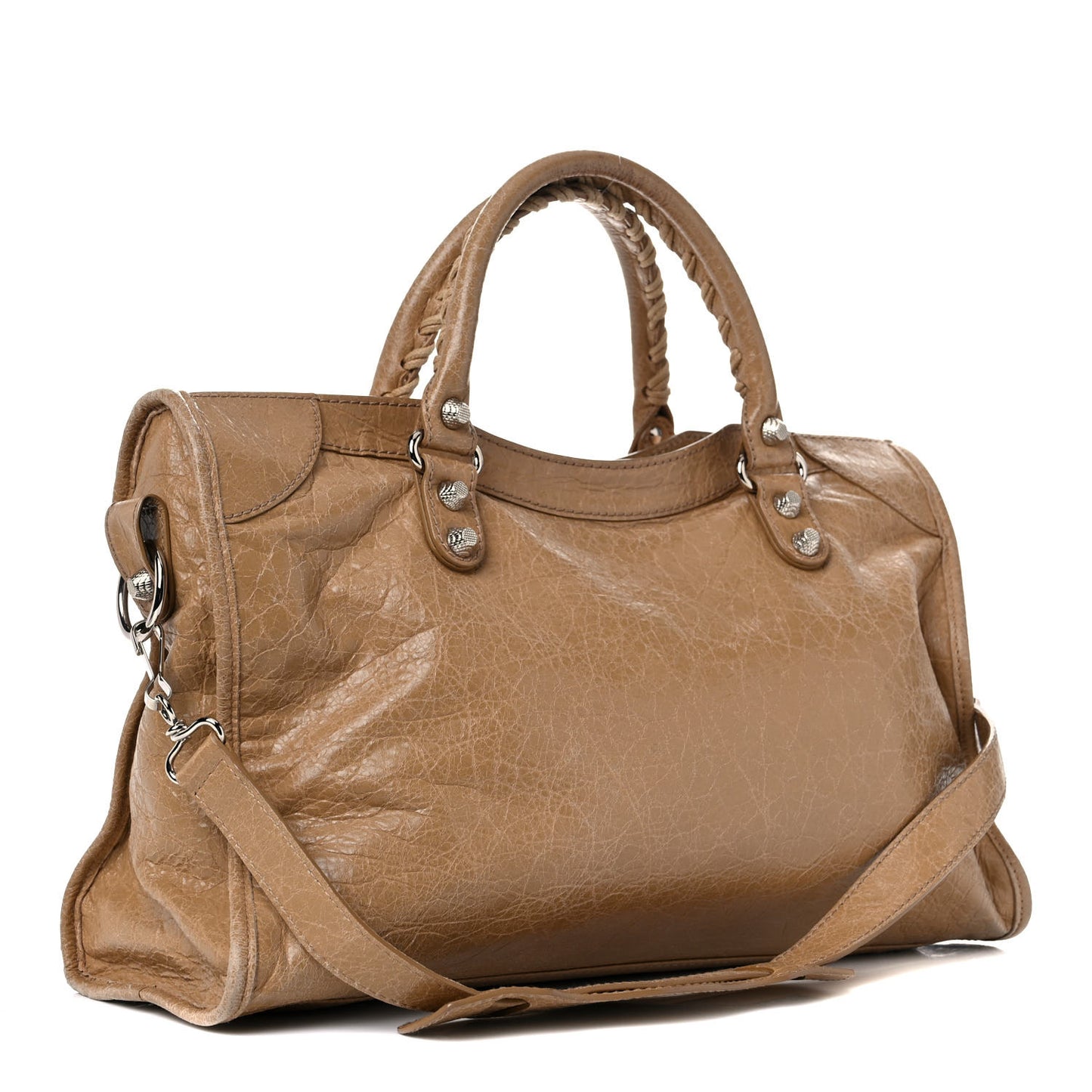 Agneau Giant 12 Silver Hardware City Beige Nougatine