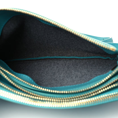 Celine Lambskin Small Trio Crossbody Turquoise 4 of 10