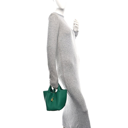 Hermes Taurillon Clemence Picotin Lock 18 Vert Vertigo 2 of 10