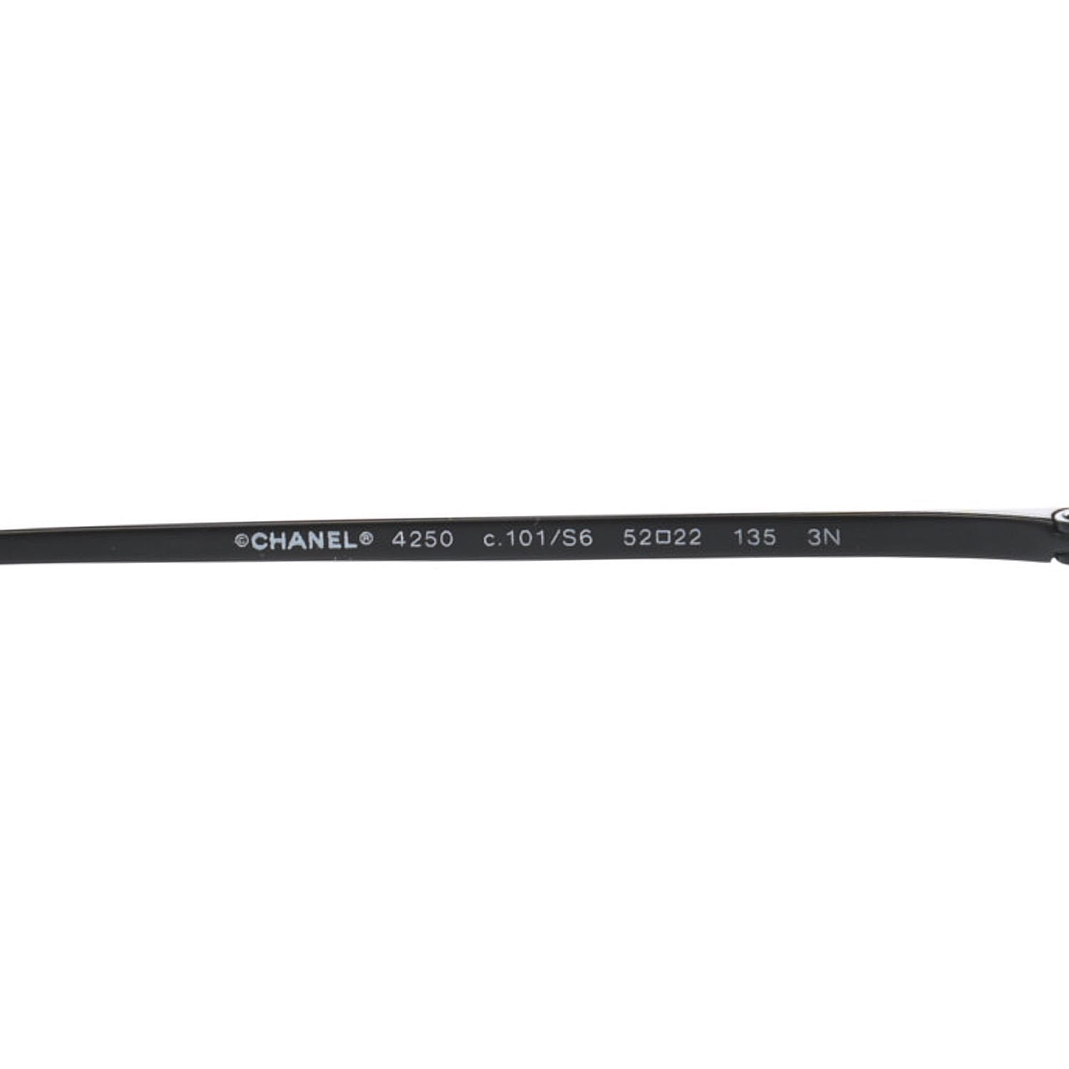 Chanel Metal Raffia Braided Round Sunglasses 4250 Black 5 of 13