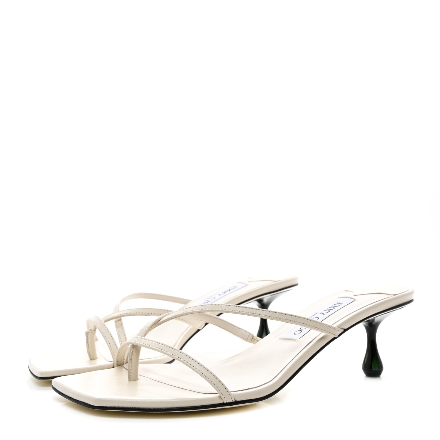 Jimmy Choo Nappa Malachite Etana Mule 39 Latte 3 of 8