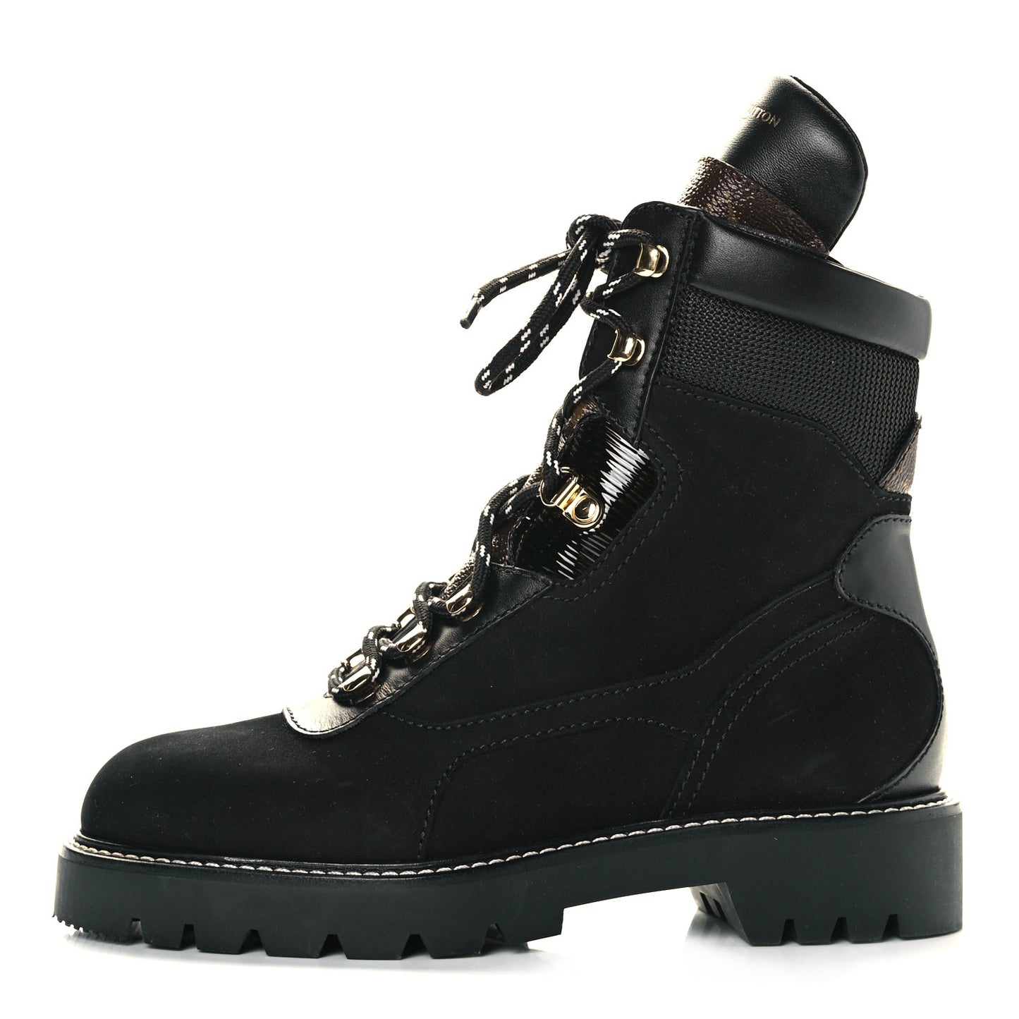 Nubuck Epi Monogram Territory Flat Ranger Boots 37.5 Black