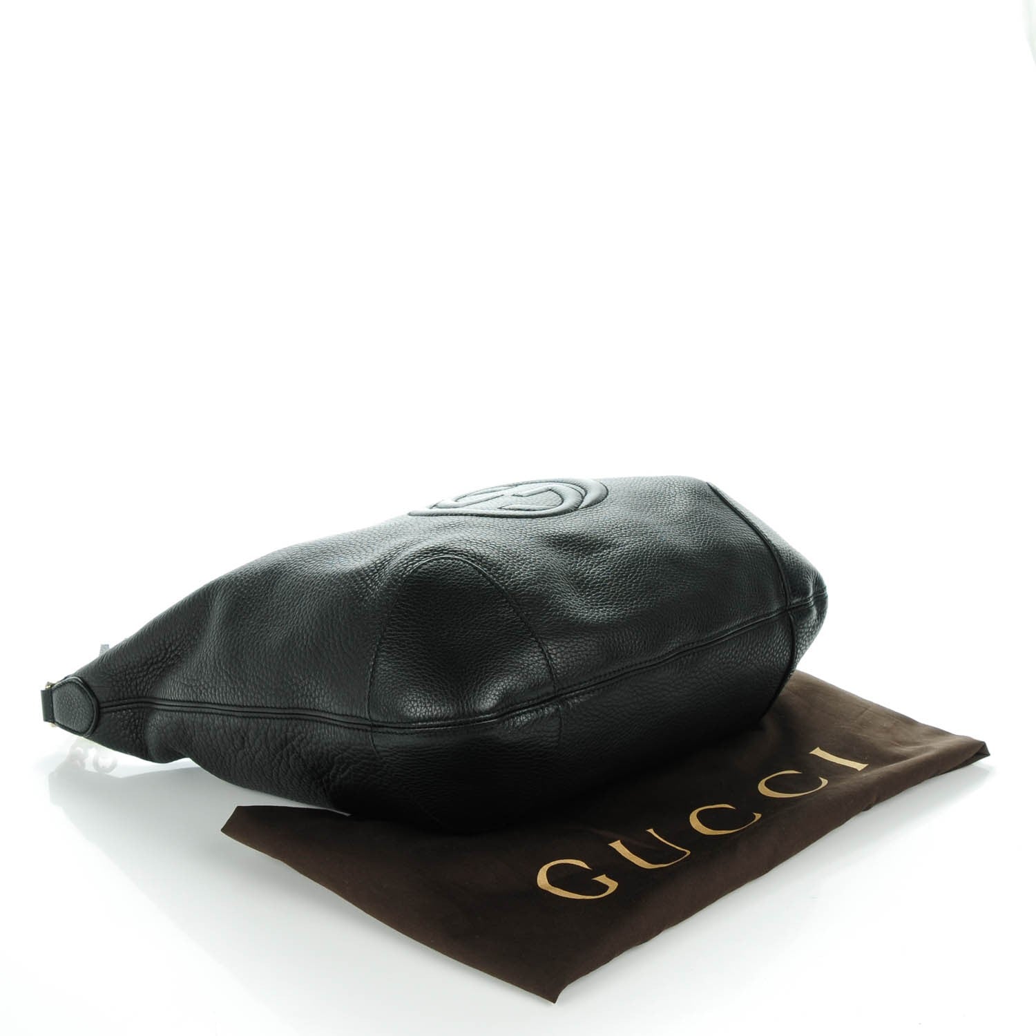 Gucci Pebbled Calfskin Medium Soho Chain Hobo Black 4 of 7
