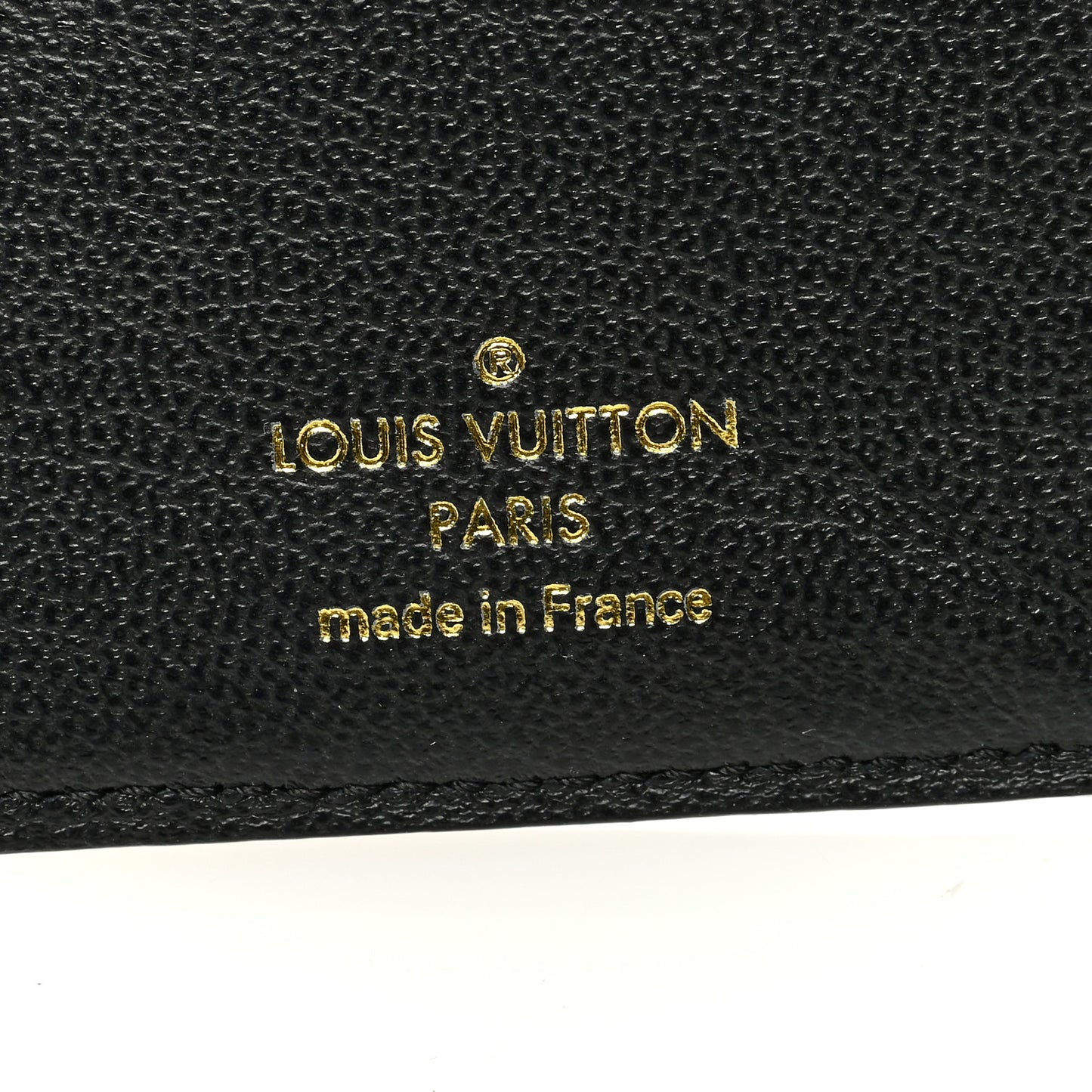 Lambskin Embossed Monogram Lou Coussin Wallet Black