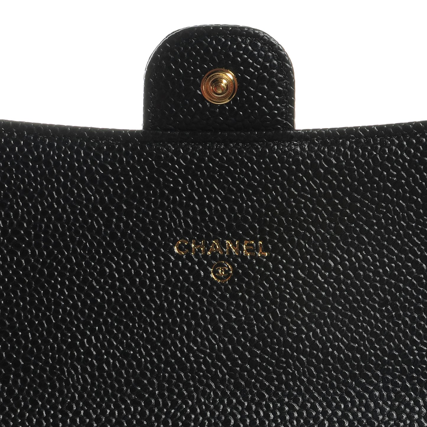 Caviar Quilted Travel Wallet Black