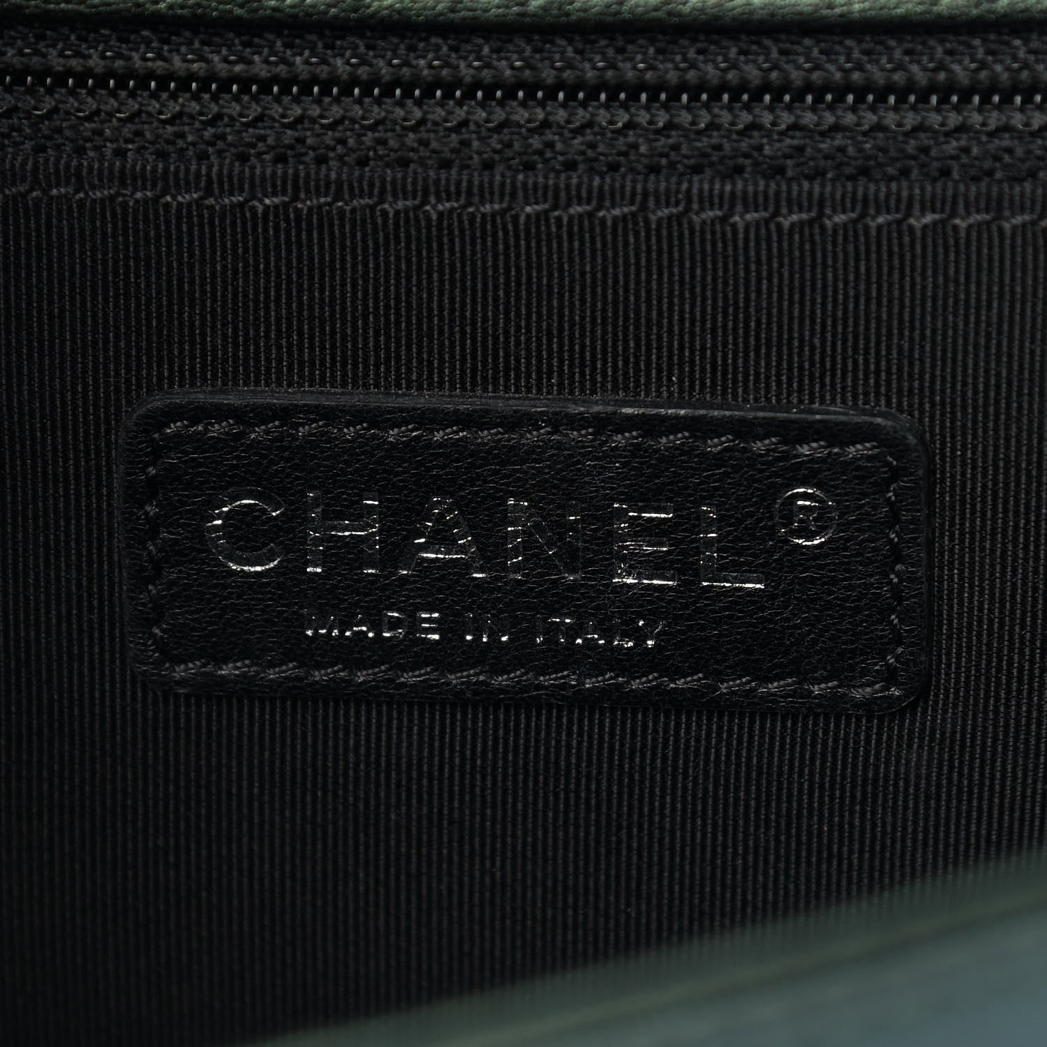 Chanel Iridescent Goatskin Quilted New Medium Boy Flap Green 6 of 11